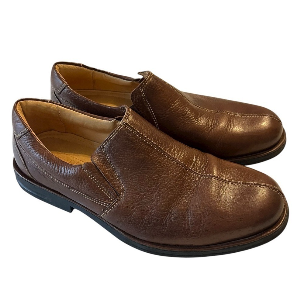Sandro Brown Leather Loafers with Comfort Gel Sole. Men's Size 10.5 D